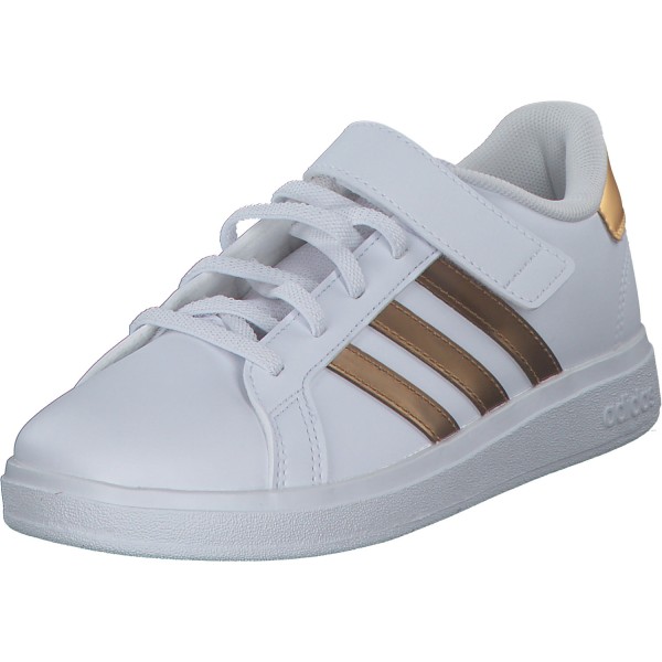 Adidas Grand Court 2.0 EL, Sneakers Low, Kinder, ftwr white/ftwr white/matte go